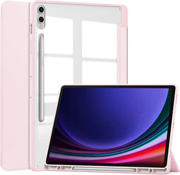 imoshion Tablet Hoes Geschikt voor Samsung Galaxy Tab S9 11.0 inch Plus / Tab S9 FE Plus / Tab S10 Plus - imoshion Trifold Hardcase Bookcase - Roze /Roze