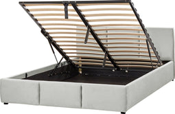 BOUSSE - Boxspring - Lichtgrijs - 140 x 200 cm - Fluweel