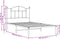 vidaXL - Bedframe - met - hoofdbord - metaal - wit - 100x190 - cm