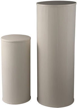 PTMD Zuil Midda - 38x38x100 cm - Staal - Wit - Set van 2