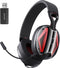 Picun G1 - Draadloze Gaming Headset - 40 mm driver 3D geluid - Zwart rood
