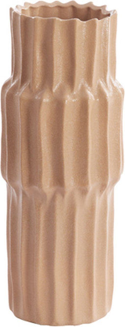 Light&living Vaas deco Ø14,5x36 cm LONGA keramiek cognac bruin