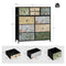 Woltu Ladekast met 10 Lades Vintage Bloemenmotief - Bruin - 100 x 100 x 30 cm