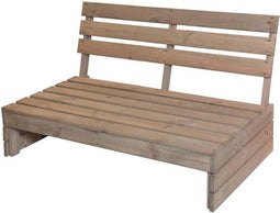 Pro Garden Tuinbank - Palletbank - 2-zits - Grey Wash