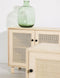 Astigarraga Sense - Dressoir - 2 deuren - Massief grenenhout & Rattan - H:63,5cm x B:70,8cm x D:33cm