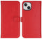 Selencia iPhone 15 Plus - Echt Lederen Bookcase - 3 Pashouders - Rood