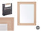 Giftdecor Wandspiegel Verona - naturel - mdf frame - brede lijst - 38 x 48 cm - Gang - Toilet - Kamer