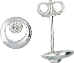 Lilly - Kinderoorknopjes - Rond - Zilver