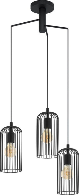 EGLO Roccamena 1 - Hanglamp - Ø 61,5 cm - 4 lichtpunten - Zwart
