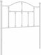 vidaXL - Hoofdbord - 80 - cm - metaal - wit
