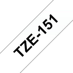 Brother TZE-151 - Labeltape 24mm - Zwart op transparant