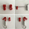 Klika - StopLock 6mm rood afmeting 38,5x18mm - 130 stuks