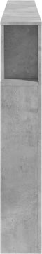 Hoofdeinde met LED 220x18,5x103,5 cm bewerkt hout betongrijs