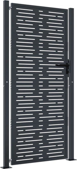 vidaXL - Poort - 105x205 - cm - met - vierkant - staal - antracietkleurig