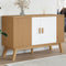 vidaXL - Dressoir - OLDEN - 114x43x73,5 - cm - massief - grenenhout - wit - en - bruin