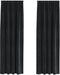 vidaXL - Blackout - Gordijnen - met - Top - Tape - 2 - stuks - Zwart - Fluweel