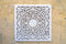 Houtsnijwerk paneel Barcelona handgemaakt white wash 60 x 60 cm