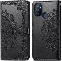 iMoshion Hoesje Geschikt voor OnePlus Nord N100 Hoesje Met Pasjeshouder - iMoshion Mandala Bookcase - Zwart