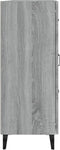 vidaXL - Dressoir - 69,5x34x90 - cm - bewerkt - hout - grijs - sonoma - eikenkleurig