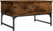 vidaXL - Salontafel - 70x50x40 - cm - bewerkt - hout - en - metaal - gerookt - eiken