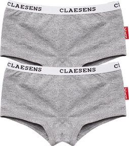 Claesen's® - Meisjes Hipster 2-pack - 95% Katoen 5% Lycra - Grijs (2 stuks)