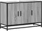 vidaXL - Wastafelkast - 90x33x60 - cm - bewerkt - hout - grijs - sonoma - eikenkleurig