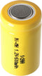 1 / 2AA-batterij met 1,2 volt spanning en 600 mAh capaciteit, 25,5 x 14,5 mm