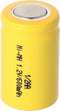1 / 2AA-batterij met 1,2 volt spanning en 600 mAh capaciteit, 25,5 x 14,5 mm