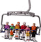 1:32 Jaegerndorfer 54200 Figuren Zittend met Ski - 6 stuks Kabelbaan accessoires
