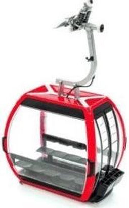 1:87 Jaegerndorfer 82101 Gondel Omega V Rood H0 Miniatuur Model