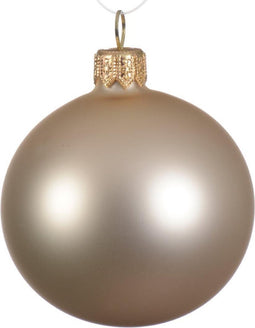 1 Glazen kerstbal mat 15 cm parel