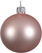 1 Glazen kerstbal mat 15 cm poeder roze