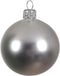 1 Glazen kerstbal mat 15 cm zilver