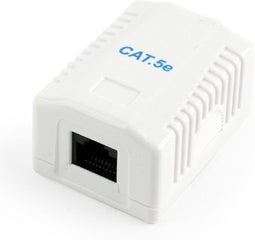 1 poorts RJ45 opbouwinstallatiedoos CAT5e UTP wit