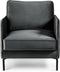 1 zits fauteuil, stof Fashion Velvet, F411 donkergrijs