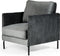 1 zits fauteuil, stof Fashion Velvet, F411 donkergrijs