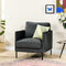 1 zits fauteuil, stof Fashion Velvet, F411 donkergrijs