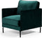 1 zits fauteuil, stof Fashion Velvet, F610 groen