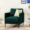 1 zits fauteuil, stof Fashion Velvet, F610 groen