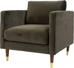 1 zits fauteuil, stof Smooth Velvet, S156 groen