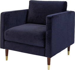 1 zits fauteuil, stof Smooth Velvet, S917 blauw