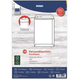 10 A4 Enveloppen 229x324 Wit 41199