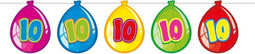 10 Jaar Birthday Ballonnen Slinger - 10 meter