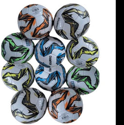 10 kunstlederen voetbal 14cm, opgeblazen