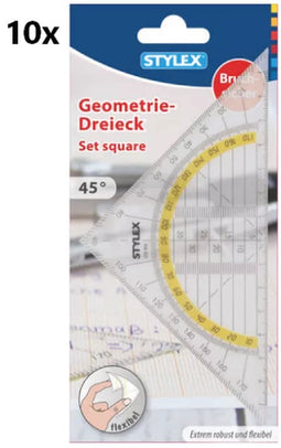 10 Onbreekbare Geodriehoeken