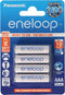 10 Panasonic Eneloop AAA, micro-batterijen, nieuwste generatie, max. 800 mAh, 2100 laadcycli met AccuCell BOX10