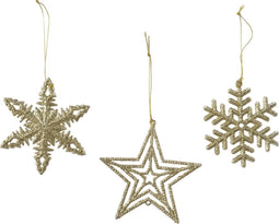 10 stuks! Hanger plastic lintje licht goud