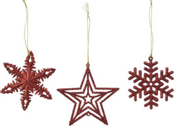 10 stuks! Hanger plastic lintje rood