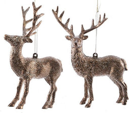 10 stuks! Hert plastic hang 2ass 14cm truffel