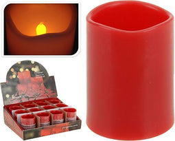 10 stuks! Ledkaars met timer 50x65mm roo